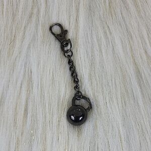Black Kettlebell Keychain
